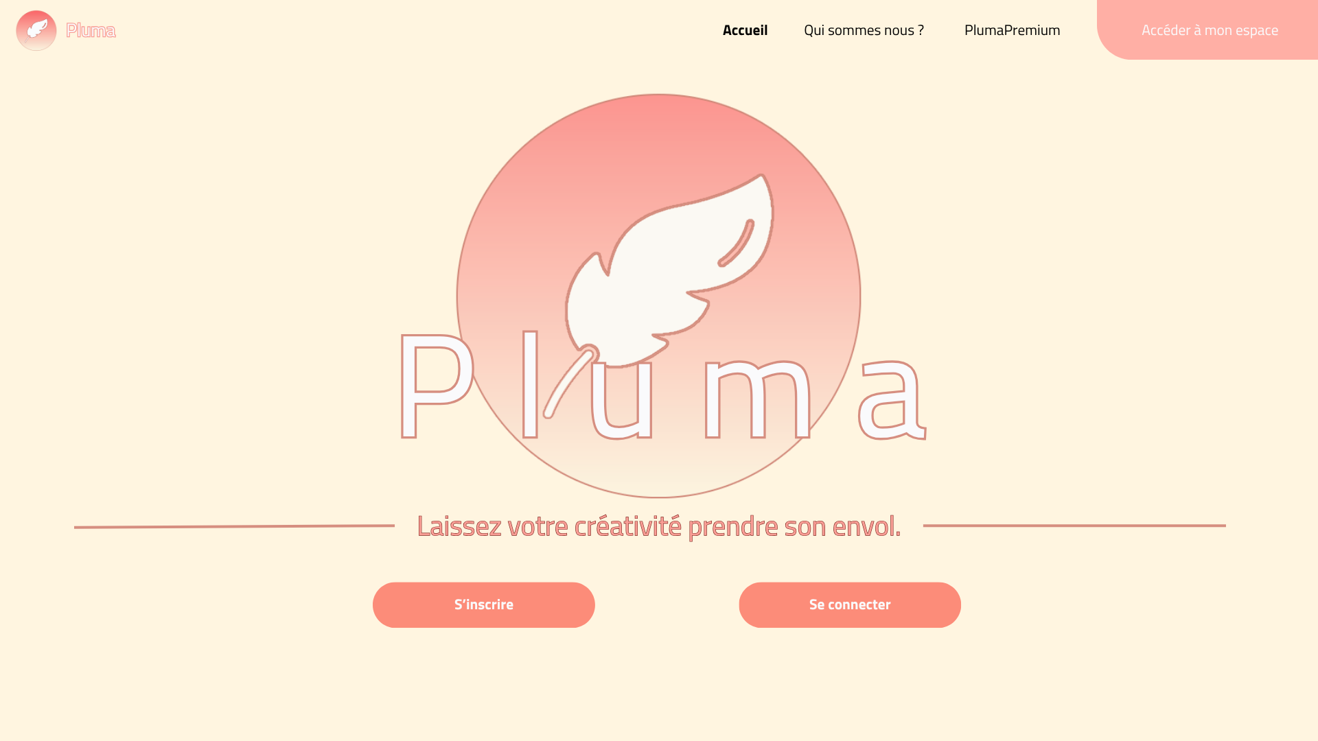 Aperçu de l'application PLUMA