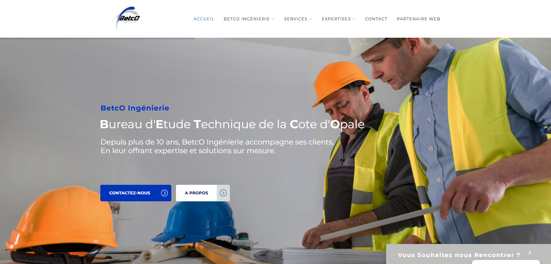 Aperçu du site internet BetcO Ingénierie