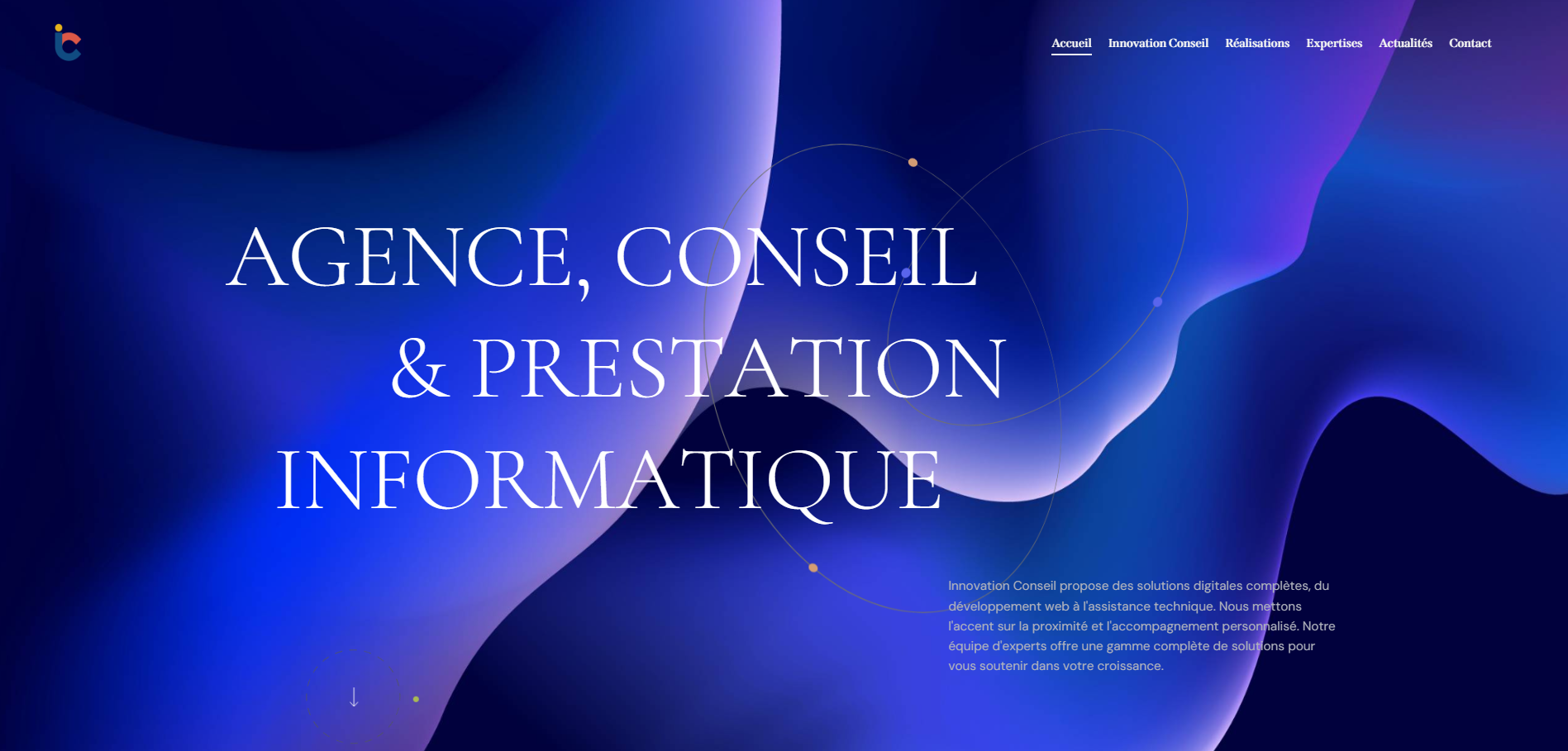 Aperçu du site internet Innovation Conseil