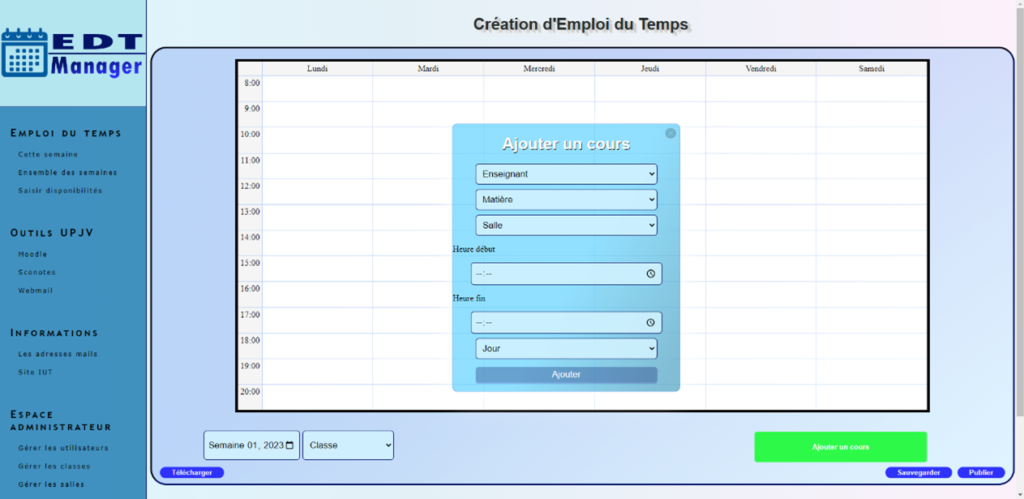 Aperçu de la plateforme EDT Manager
